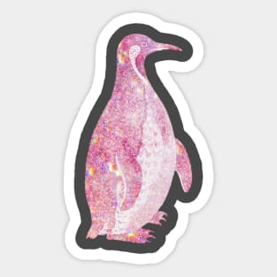 Penguin Pink holographic Sticker